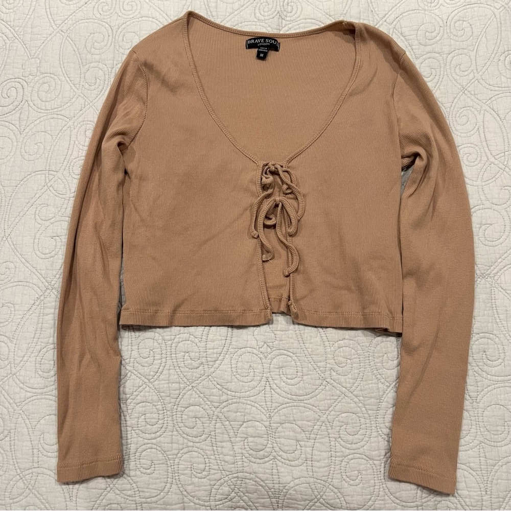 Brave Soul London Tie Front Top